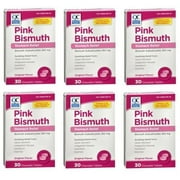 6 Pack Quality Choice Pink-Bismuth Chewable Tablets 30 Tablets Each