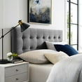 thumbnail image 5 of Lily Queen Biscuit Tufted Performance Velvet Headboard in Gray, 5 of 5