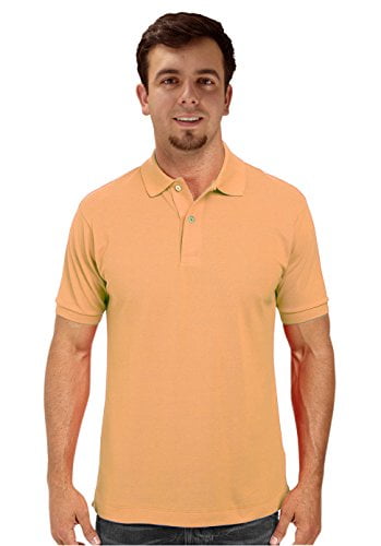 Peach Couture Mens Short Sleeve Classic Pique Polo Shirt - Walmart.com
