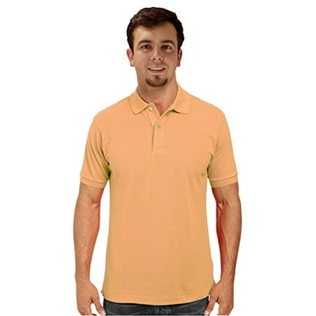- Peach Couture Mens Short Sleeve Classic Pique Polo Shirt