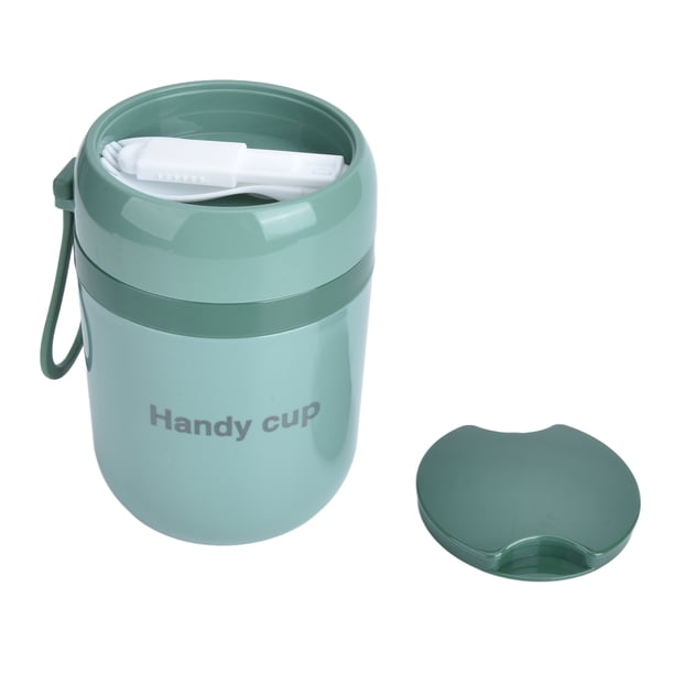 Destinatario para sopa aislado al vacío de acero inoxidable 304 con cuchara plegable, doble pared, un prueba de fugas, regalo perfecto, 500ml