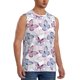 thumbnail image 2 of Fotbe Butterflies in Pastel Men's Camiseta sin Mangas Estampada para Hombres, Playera Casual para Gimnasio, Entrenamiento, Playa-X-Large, 2 of 7