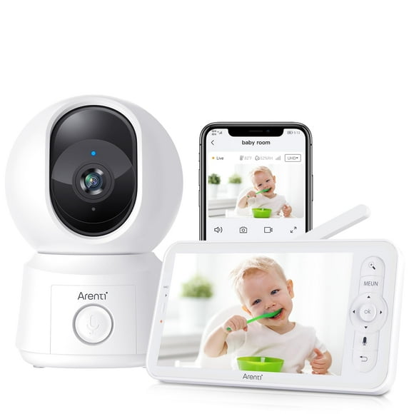 Monitor de vídeo para bebés ARENTI 5, cámara inteligente 1080P con aplicación