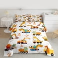 thumbnail image 2 of Homewish Yellow Car Truck Full Size Comforter Sets for Kids, Cartoon Vehicle Bedding Comforter Set, Funny Dinosaur Car Reversible Bedding Sets, Lightweight Room Decor, 3 Pieces, 2 of 8