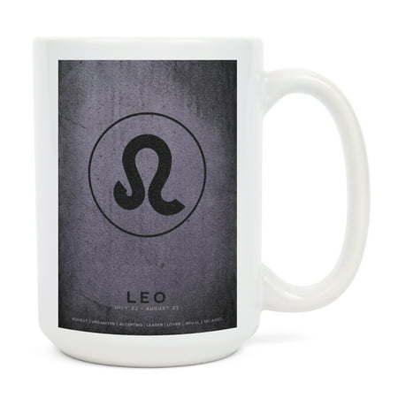

15 fl oz Ceramic Mug Leo Astrological Sign Zodiac Dishwasher & Microwave Safe