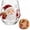 Christma Santa Claus, variant on Christmas 3D Glass Cup Collection, Stemless Tumbler With Christmas Santa, Hand Painted Holiday Ornament Glassware, Festive Gift for Kitchen Party Table Decor(Santa Claus)