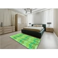 thumbnail image 4 of Ahgly Company Indoor Round Patterned Emerald Green Area Rugs, 6' Round, 4 of 6