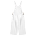 thumbnail image 6 of Levmjia Women's Plus Size Wide Leg Overall Shorts Adjustable Straps Buttons Pockets Casual Loose Fit Bib Jumpsuit for Summer, 6 of 6