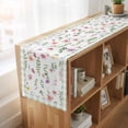 thumbnail image 6 of Table Runners 72 Inches Long Dress Scarves, Spring Floral Farmhouse Kitchen Table Runner, Coffee Tablerunners, Pink Flowers Sage Green Plaid Pastoral 16x72 Inch, 6 of 9