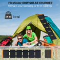 thumbnail image 3 of Cargador de panel solar FlexSolar de 60 W con USB-C PD3.0 y QC3.0, 3 of 7