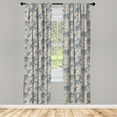thumbnail image 3 of Ambesonne Botanical Curtains, Bicolour Orchid Flowers, Pair of 28"x95", Dark Sky Blue Pale Peach, 3 of 5