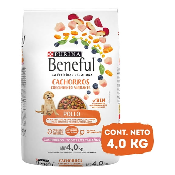 Alimento para Perro Beneful para Cachorro Crecimiento Vibrante Sabor Pollo 4 kg