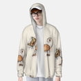 thumbnail image 2 of Balery Brown Cat Cartoon Sudadera ligera de manga larga con capucha y protección solar UPF 50+ para hombre y mujer, ideal para pesca y running-XX-Large, 2 of 7