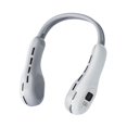 thumbnail image 4 of Ventilador de cuello colgante portátil Macarena Luz RGB Ventilador de enfriamiento USB silencioso Blanco, 4 of 8