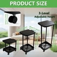 thumbnail image 2 of Collapsible13 Gallon Trash Bag Holder Height Adjustable (3 levels) Portable with Lid, Stand 4-Wheels Plastic Outdoor Can Suitable Kitchen Garbage for Outside Indoor, 2 of 5