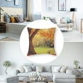 thumbnail image 5 of nygtbtfer Pillow Covers Decorative Square Orange Branch Red Fall Scenery Scenic Autumn Nature Sunny Parks Outdoor Vibrant Pillowcase Soft for Sofa Bedroom Car 22x22in, 5 of 7