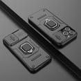 thumbnail image 6 of Rugged for iPhone 13 Pro Max Case with Camera Lens Sliding Cover, for iPhone 13 Pro Max Case with Ring Holder Kickstand, Military Grade Shockproof Heavy Duty Protective Case, Black, 6 of 9