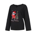 thumbnail image 2 of Birdeem Mode Femme Noël T-Shirt Décontracté à Manches Longues Col en V Blouse Tops, 2 of 7