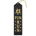 thumbnail image 1 of RibbonsNow Fun Run Ribbons - 25 Ribbons with Card & String (Black with Gold Print), 1 of 2