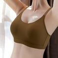 thumbnail image 2 of Everyday Bras for Women Womens Compression Sports Bra The Running Girl Sports Bra Lift Bras for Women Push up Women Bra Strapless Sports Bra Padded 36c Bras for Women Push up Low Back Bras Coffee 34, 2 of 4