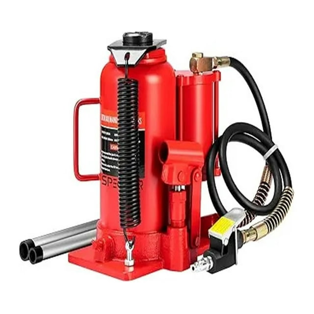20 Ton Heavy-Duty Pneumatic Air Hydraulic Bottle Jack With Manual Hand Pump For Auto, Truck, And Travel Trailer Repair Lift In R ,Multi Purpose
