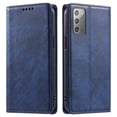 thumbnail image 2 of Mantto Flip Wallet Case for Samsung Galaxy Note20, for Women Men, Magnetic Closure Folio Cover with Credit Card Holder Slots, Shockproof Durable PU Leather Kickstand Phone Case,Blue, 2 of 8