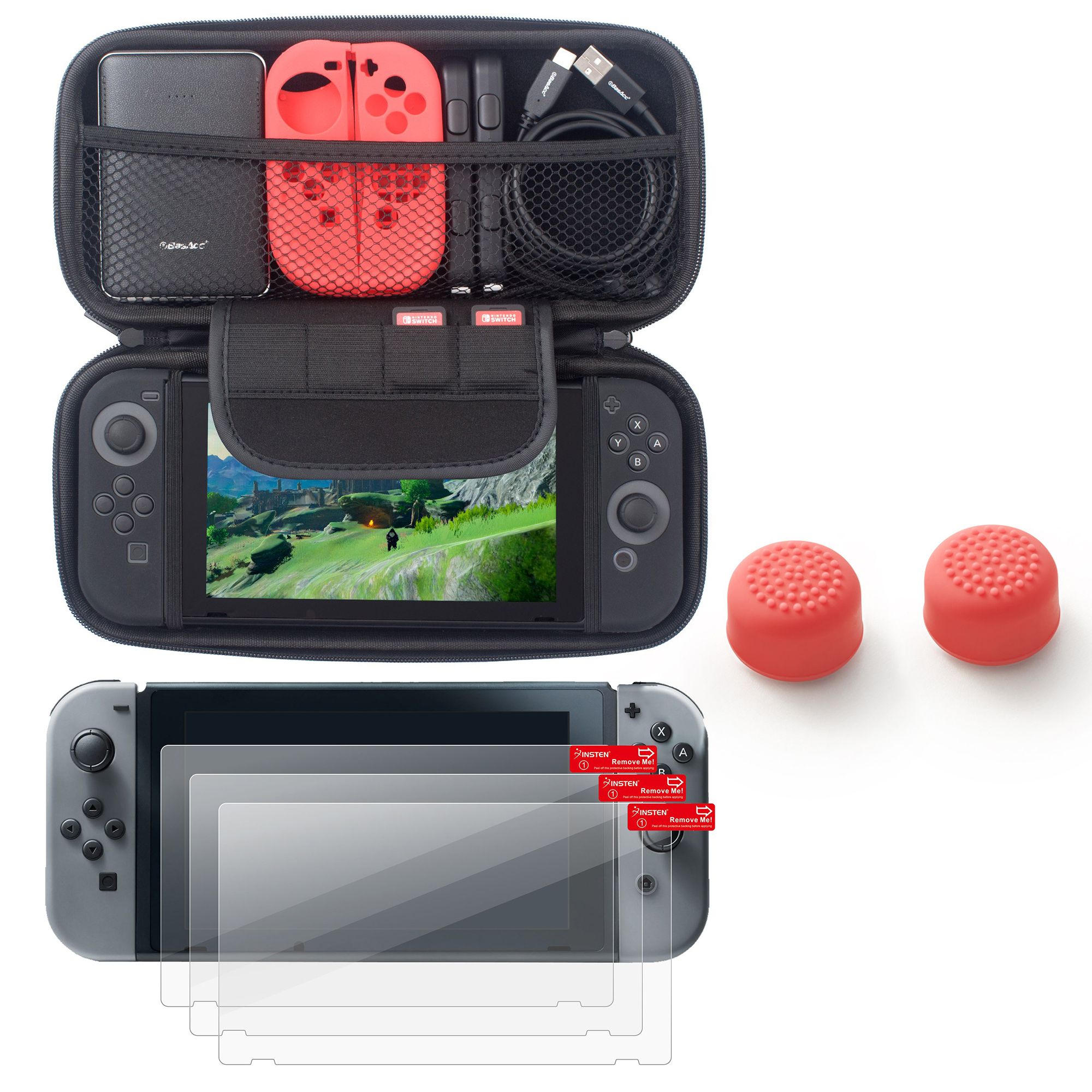 Nintendo Switch Carrying Case and Screen Protector, by Insten EVA Hard