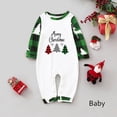 thumbnail image 2 of Penkiiy Family Christmas Pjs Matching Sets Fashionable Christmas Print Family European And American Pajamas Parent-child Suit Baby Green Christmas Pajamas 6-9 Months, 2 of 6
