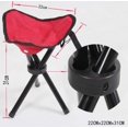 thumbnail image 2 of Small Folding Stool Tripod Stool, Camping Outdoor Fold Chairs Portable Collapsible Chair Slacker Stool Camp Stool Supports 200 lbs,Red, 2 of 6