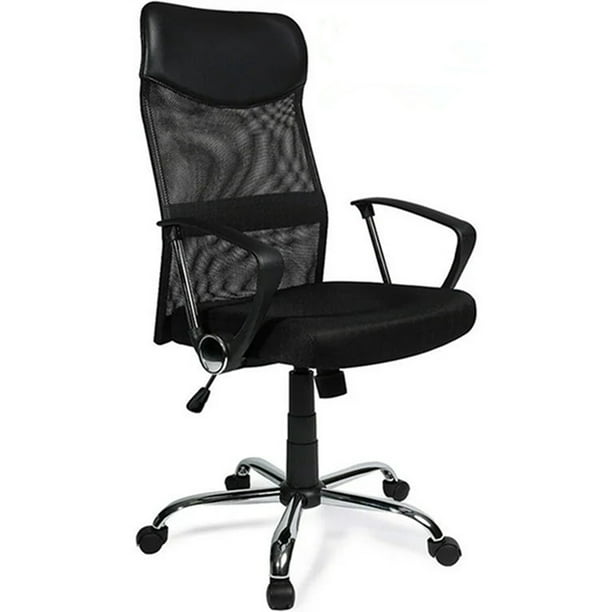 Chaise de bureau ergonomique tissu noir SALOO - Fauteuil & Chaise de Bureau  Pas Cher