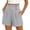 10# Light Gray, variant on Womens Dress Shorts Casual 2026 Summer Elastic High Waist Button Shorts Pleated Beach Vacation Clothes (Khaki,S)