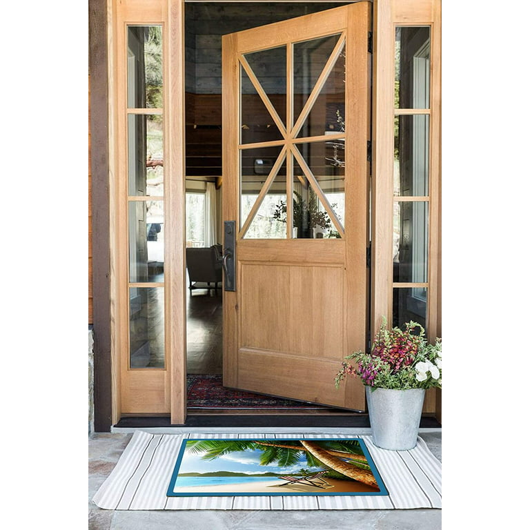 Door Mat Outdoor Indoor Entrance Doormat-Front Door Welcome Mat Inside  Outside Door Mats for Home Entrance-Entryway Entry Mat Durable Absorbent  Non