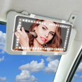 thumbnail image 1 of Car Sun Visor Vanity Mirror Rechargeable Led Light Car Visor Mirror with Lighting Modes Travel Makeup Mirror with Dimmable Touch Screen for Car Truck SUV Rear View Mirror (), 1 of 9