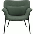 thumbnail image 2 of Leah 32 Inch Accent Chair, Woven Fabric Upholstery, Angled Metal Legs, Ivy, 2 of 6