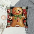 thumbnail image 2 of COMIO  Merry Christmas Gingerbread Man Decorative Throw Pillow Covers, HOHOHO Winter Holiday Porch Patio Outdoor Pillowcase Buffalo Plaid Check Farmhouse Cushion Case Home Decor, 2 of 5