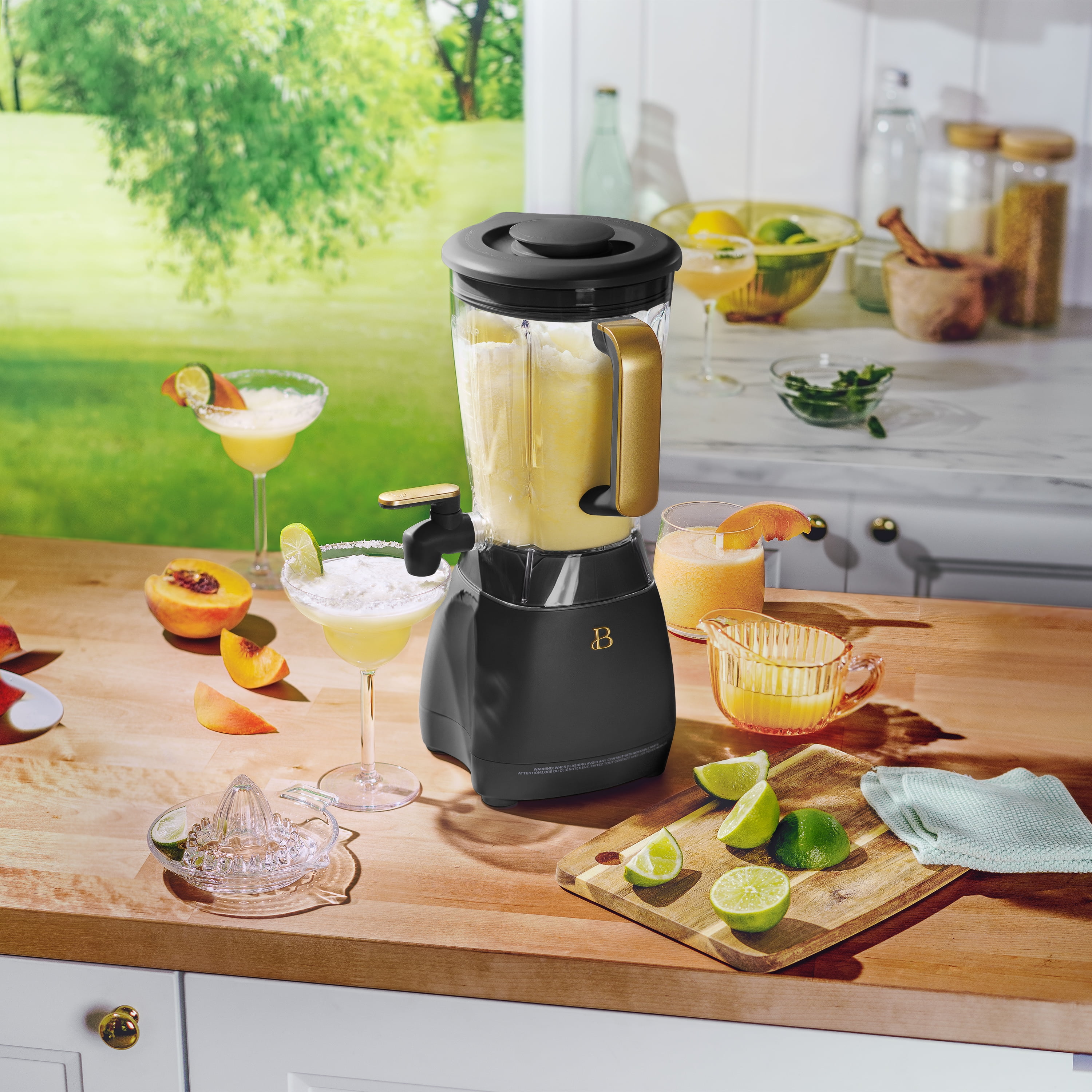 Beautiful Slush Crush 60 oz 4-Speed Frozen Drink Maker, Black Sesame by Drew Barrymore