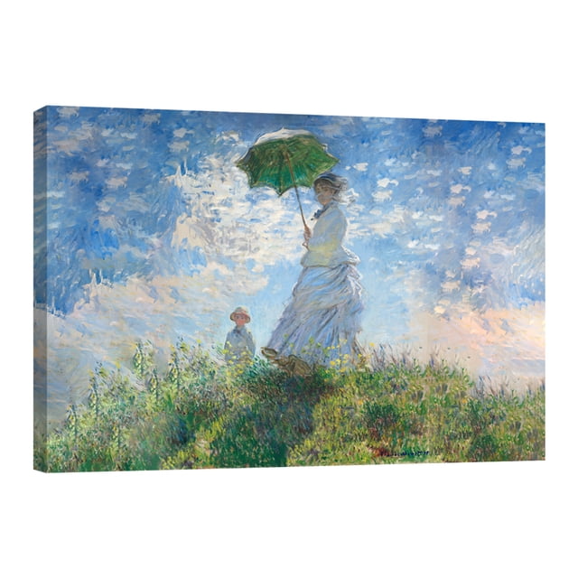 Cuadro Decorativo Mujer Con Sombrilla Y Su Hijo Por Claude Monet Canvas Revolution Cuadro 90 x 60 cm