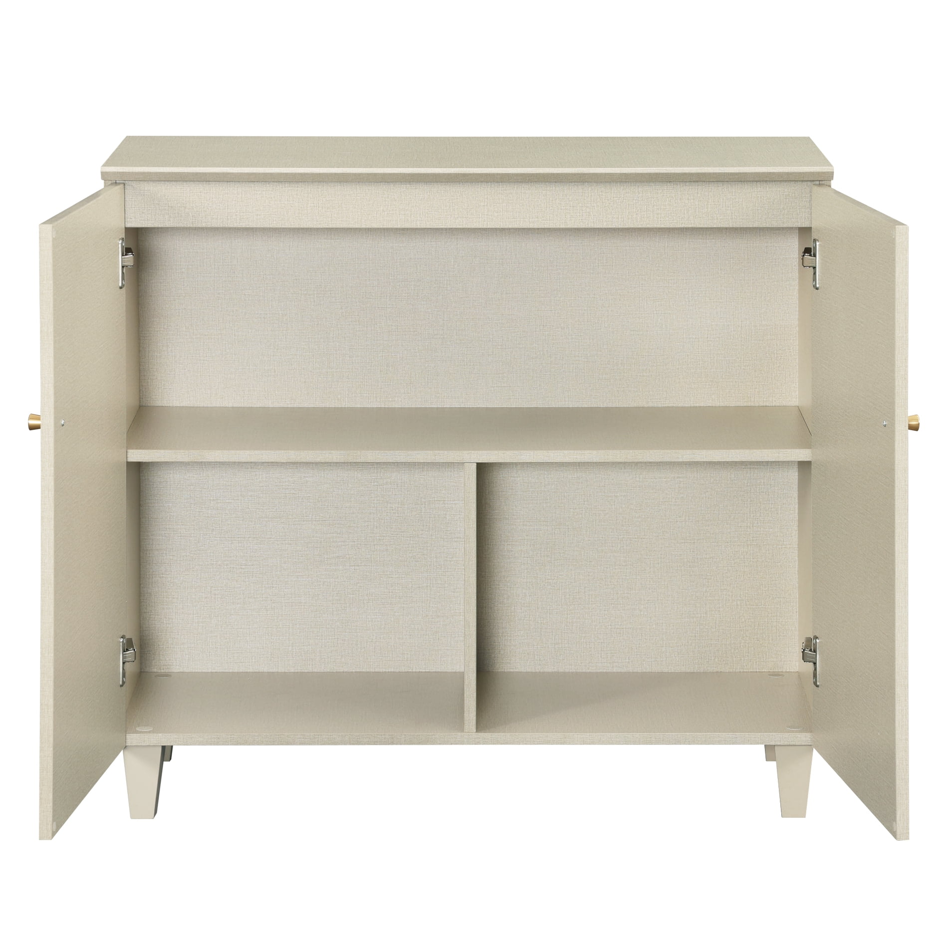 WAMPAT Wall Unit Entertainment Center for 75" TVs with Drawers&Doors, Beige