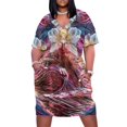 thumbnail image 1 of Lotus Guidance-vestido holgado con bolsillos para mujer ropa de noche para niña, 1 of 6