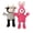 Grey&Pink, variant on PetLike 2-Pack Squeaky Plush Dog Toys, Raccoon & Fox Interactive Chew Toys for Small & Medium Breeds, Durable Tug & Fetch Toys