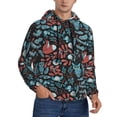 thumbnail image 2 of Naloa Squirrel Owl Autumn Maple Leaves Men's Casual Hooded Collar Drawstring Hoodies Pullover Sweatshirts Casual Long Sleeve Shirts-Medium, 2 of 7