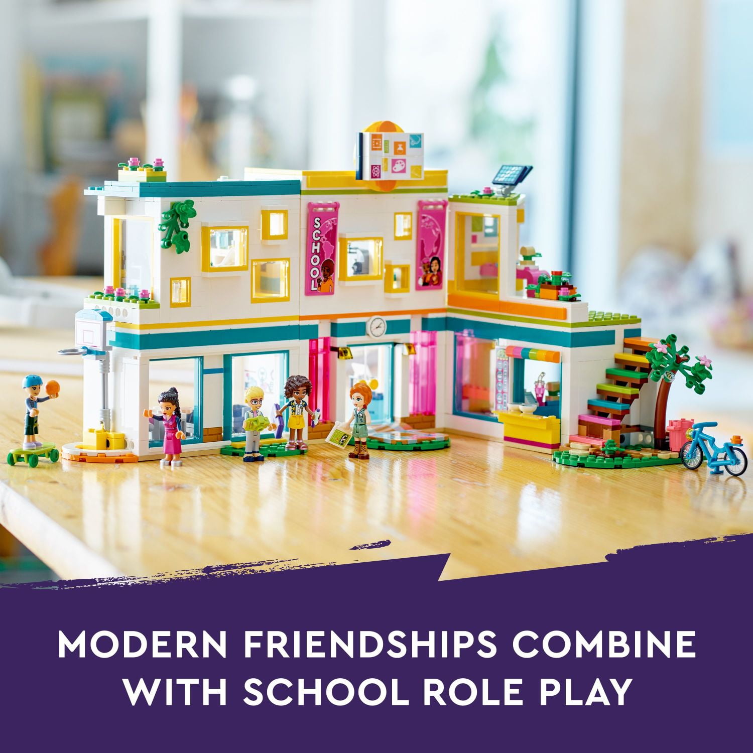 LEGO Friends Heartlake International School Playset 41731, Building Toy for Girls Boys with 5 2023 Character Mini-Dolls & Accessories, Pretend Play School Classroom Building Kit, Birthday Gift Idea