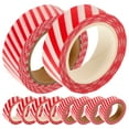 thumbnail image 3 of KONTONTY Decorative Tape Red Paper 10Rolls 394X0.6X0.04In, 3 of 8