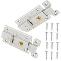 Qnmwood Stainless Steel Bathroom Stall Lock & Flip Door Bar Set