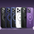 thumbnail image 2 of Magnetic Series Designed for iPhone Case,Wireless Charging Compatible,Military Drop&Metal Camera Protection,Ring Stand Holder Kickstand Clear Transparent Cover (Black,iPhone 14 Pro), 2 of 6