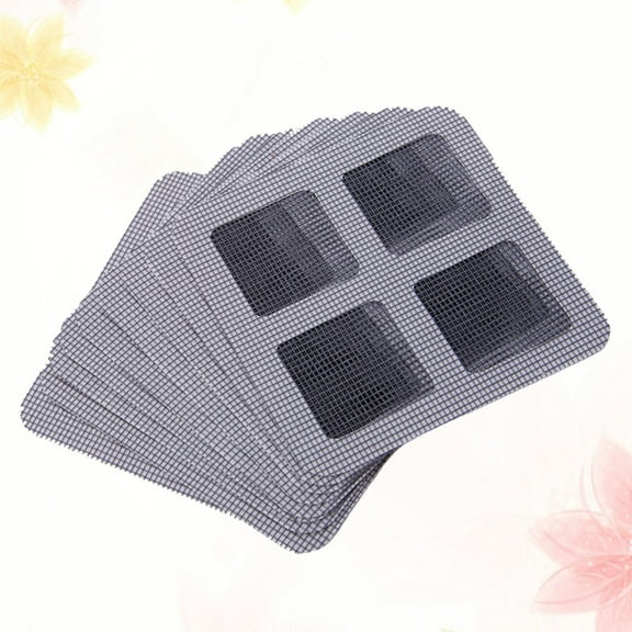 Mobutofu 30Pcs Square Grey Mesh Insect Screen Tape for Home Window Curtain and Screen Doors 10x10in