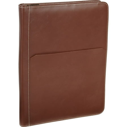 HomeStock Elegant Escape Leather Writing Portfolio Cover with 8.5x11 Pad Pocket, Pen Sleeve, Card Slots, and Zip Closure, 12" x 9" Design for Professionals