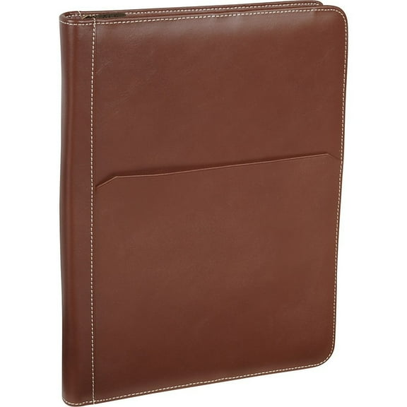 HomeStock Elegant Escape Leather Writing Portfolio Cover with 8.5x11 Pad Pocket, Pen Sleeve, Card Slots, and Zip Closure, 12" x 9" Design for Professionals