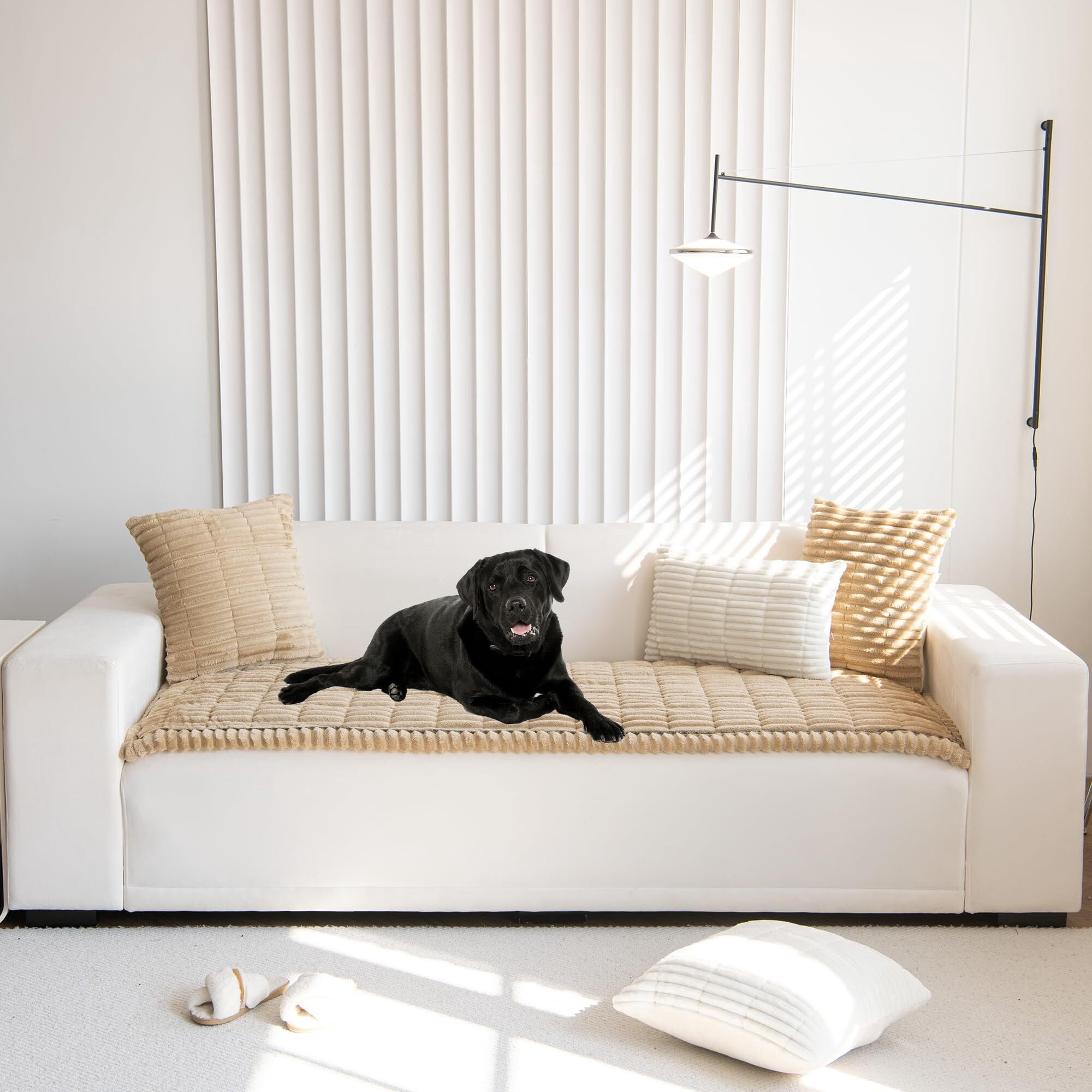 Pet Couch Cover, Couch Covers for Dogs, Washable Dog Sofa Covers Couch Protector, Fuzzy Non Slip Couch Slipcover Pet Friendly