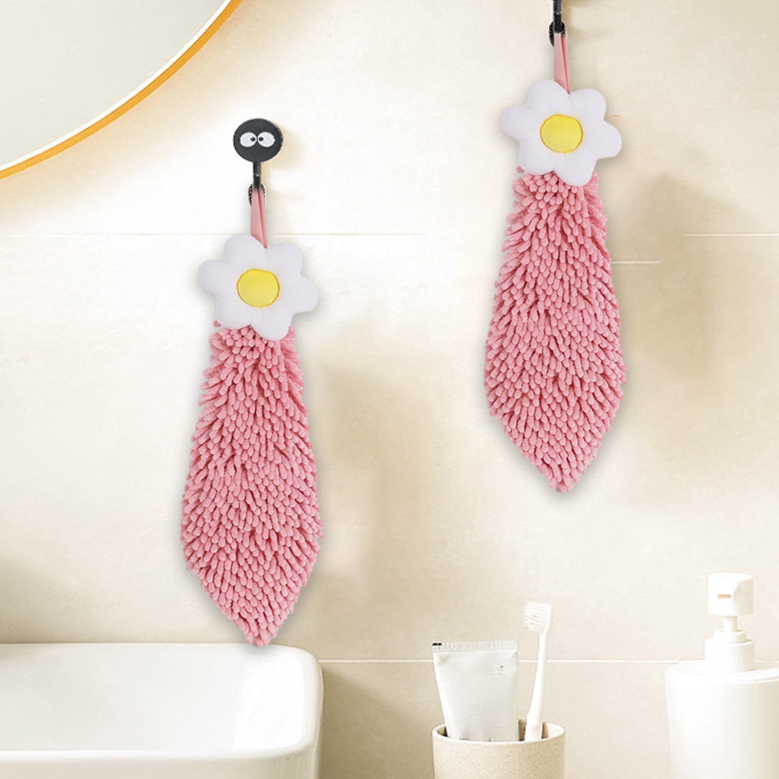 Serviettes à Main En Forme De Fleur - Microfibre Absorbante, Séchage Rapide - Pour Cuisine, Salle De Bain, Lavabo - Lot De 1 (30x16 Cm) - 9